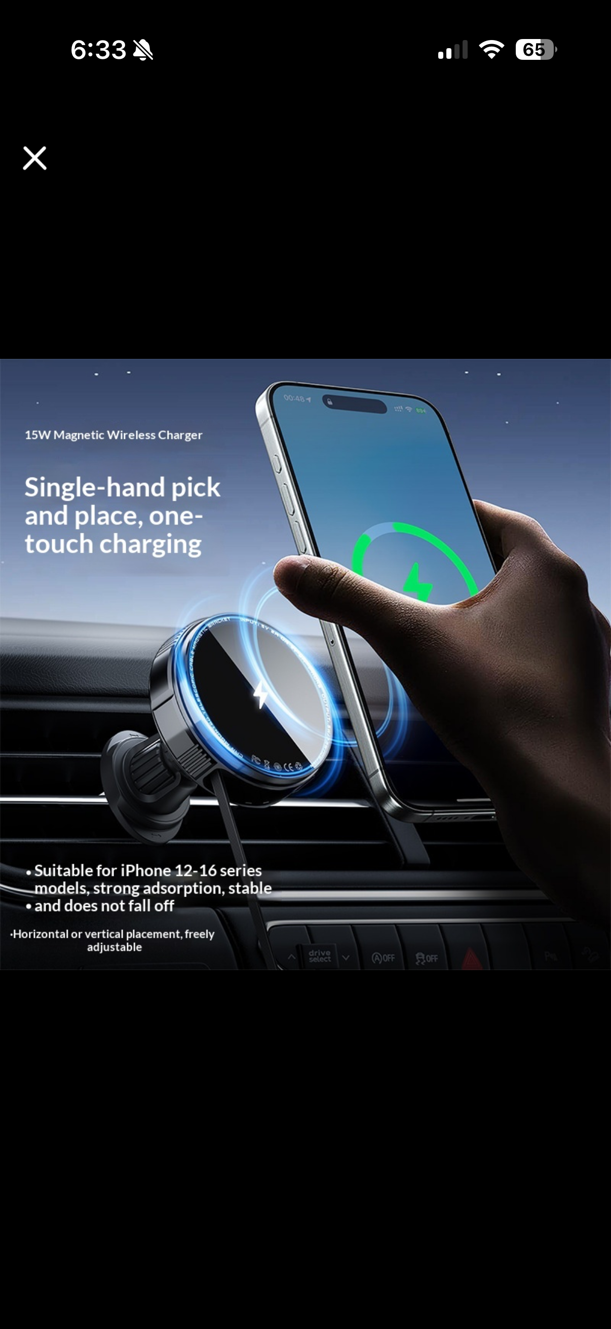 Magnetic Wireless Car Charger Mount