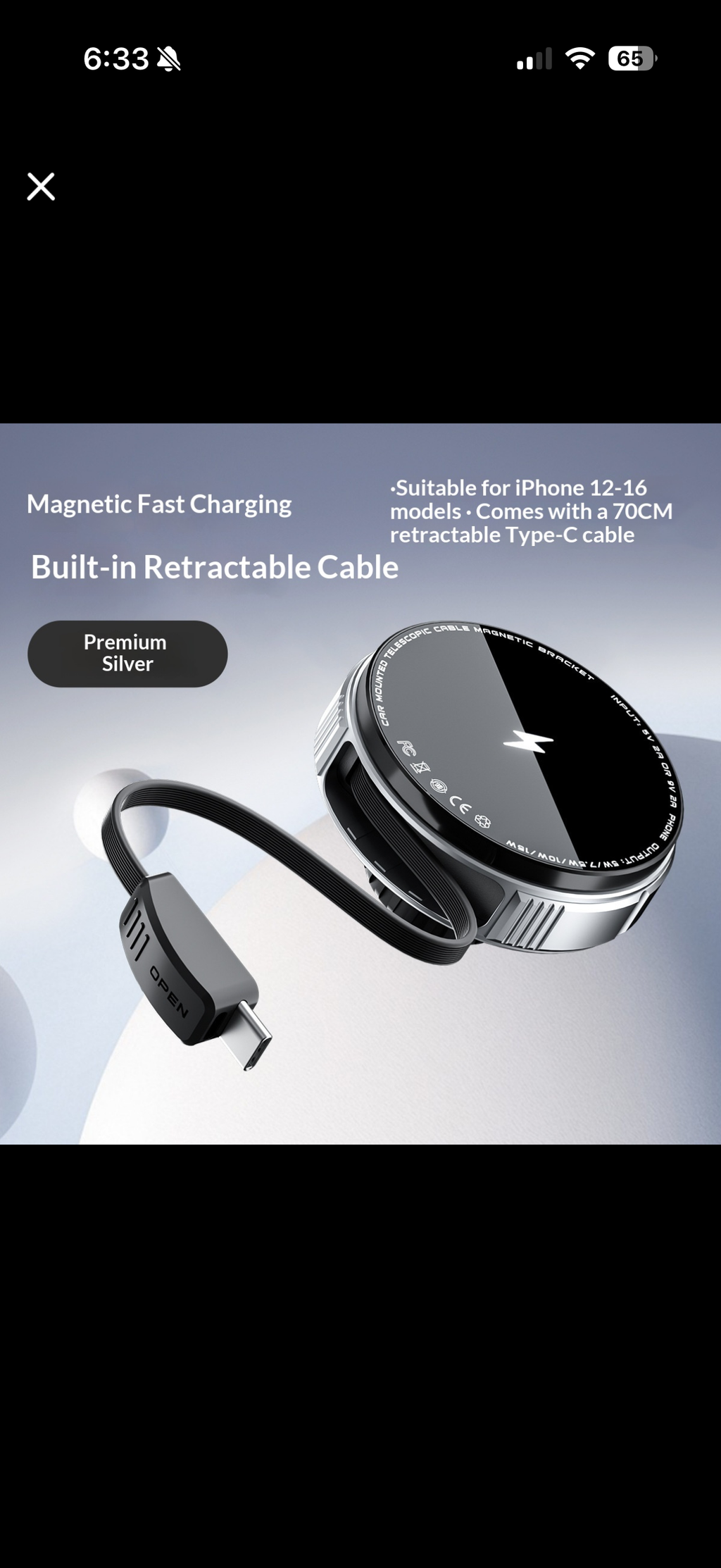 Magnetic Wireless Car Charger Mount